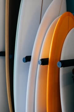 multiple surfboards